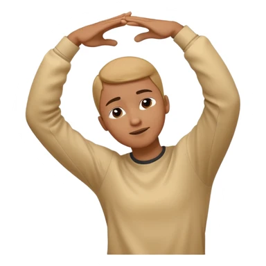 A person doing the dab dance pose: one arm bent and angled upward across the face, the other arm extended straight out in the opposite direction, head tucked into the bent elbow, standing confidently sticker