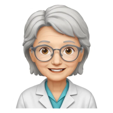 scientist professor old woman sticker