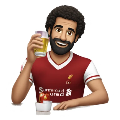Mo salah drinking prime sticker