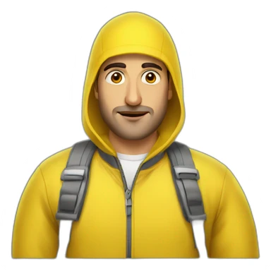 Armenian men in yellow clothing in public trasnport sticker