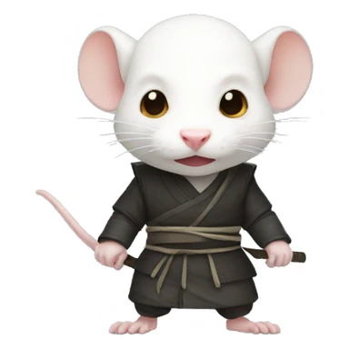 Albino rat ninja  sticker