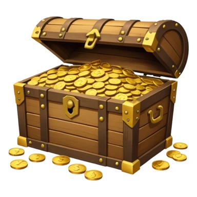 treasure chest with pirate golds in it sticker