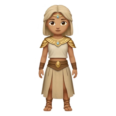 beige ancient warrior cloth skirt sticker