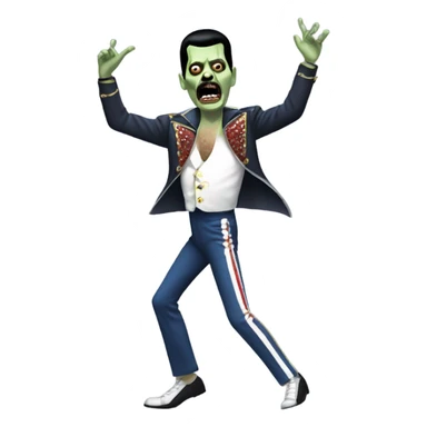 freddie mercury zombie dancing sticker