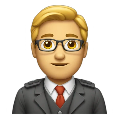 Un homme en costume qui regarde sa sticker