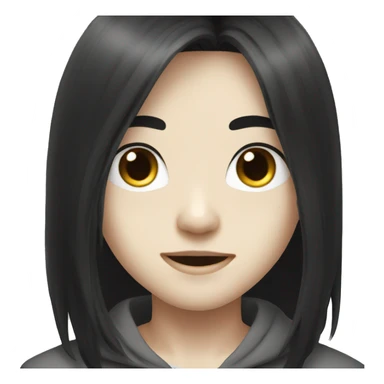 long black hair cute boy white skin sticker