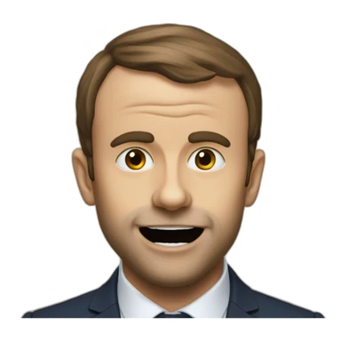 macron mange une sucette sticker