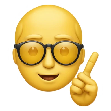 Yellow emoji with sunglasses giving middle finger sticker