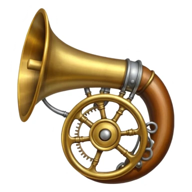 steam punk horn sticker