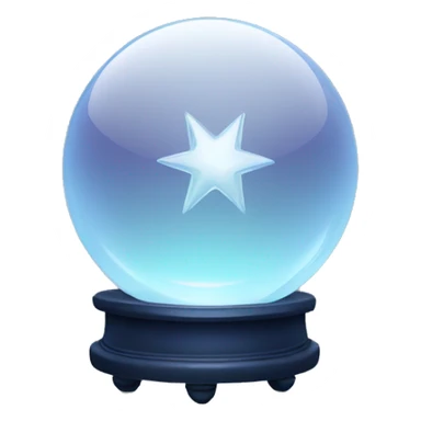 crystal ball with a shuffle icon overlayed sticker