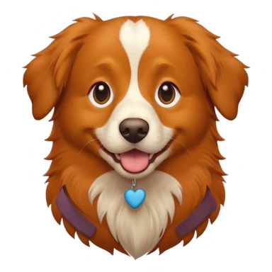 nova scotia duck tolling retriever with a brown face sitting emoji style sticker