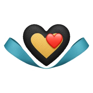 Black heart bandage sticker