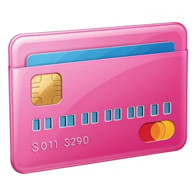 pink credit card transfer sticker
