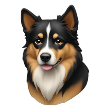 Black and tan dog lapponian herder sticker