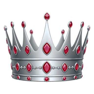 silver feminine crown with rubies sticker