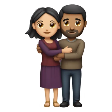 Armenian couple love hugs sticker