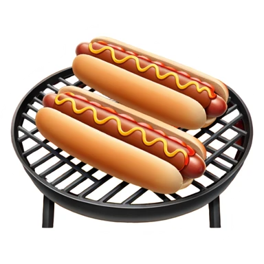 bbq hot dogs on grill sticker