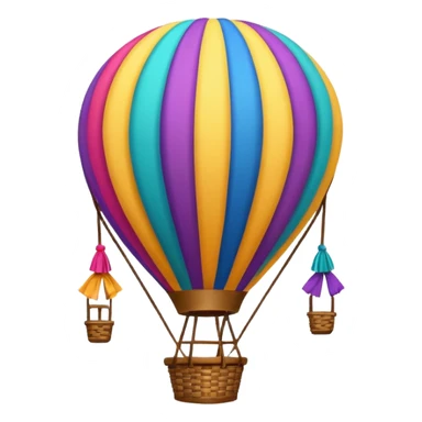 Balloon – Hot air balloon with colorful fabric sticker