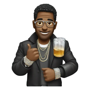 bling bling thums up sticker