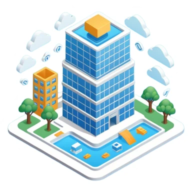 create an isometric analogous to showcase ease of building process workflows and integrations with AI sticker
