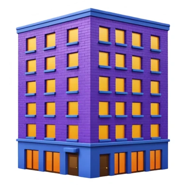 I want a 7 storey building with 7 colours. Starting with violet, indigo, blue, green, yellow, orange , red sticker