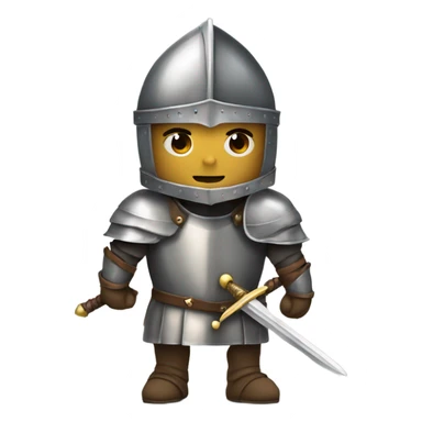 A knight we see the shoulder and the head with the helmet on the head. Add a sword and also a cross on the armor and we see only his waist sticker