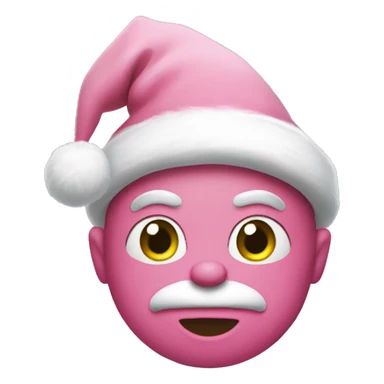 Grinch with a light pink santa hat sticker