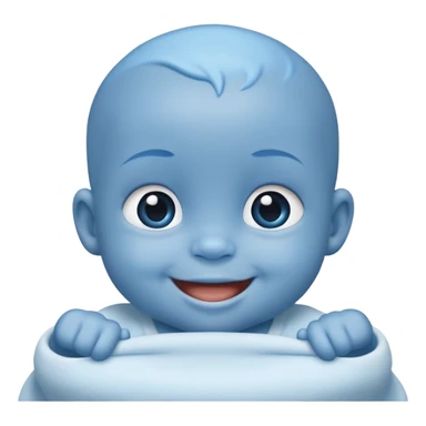 blue toothed baby sticker