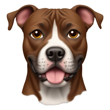 Solid brown staffordshire bull terrier  sticker