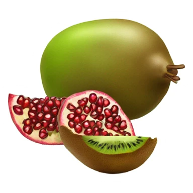 Kiwi and Pomegranate sticker