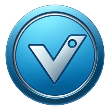 A blue tick ✅ verification badge with a rough outer body for my tiktok account sticker