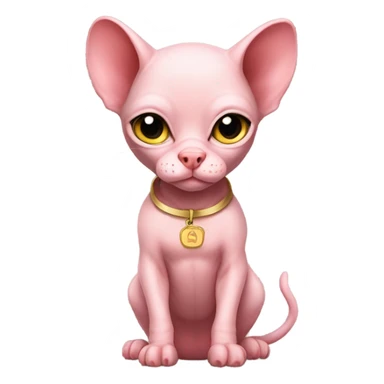 Sphinx cat in a pig costume sticker