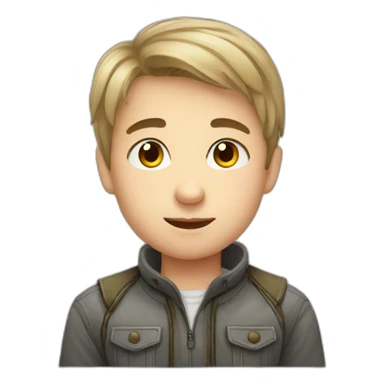 Cute russian boy sticker