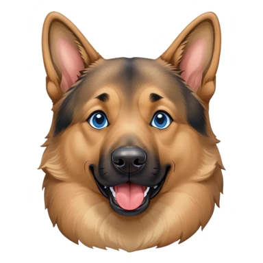 Germand sheperd mixed with a chow with visble blue spots on tongue sticker