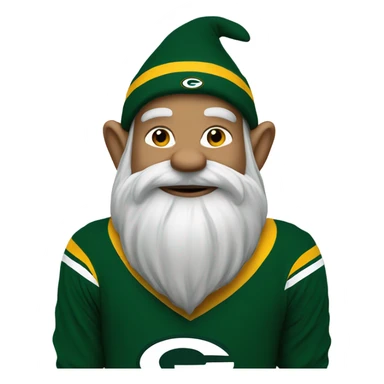 Gnome with Green Bay packers shirt sticker