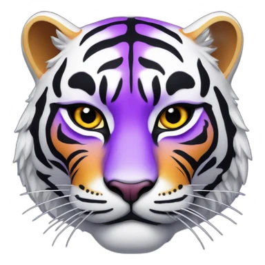 ultraviolet tiger Japanese mask sticker