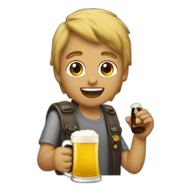 Cacereña bebiendo cerveza sticker