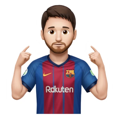 Lionel Messi holding up his shirt to the side sticker