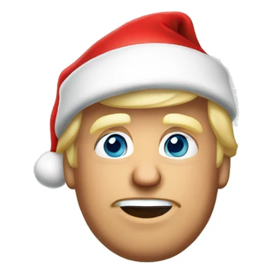 Donald trump wearing Santa hat sticker