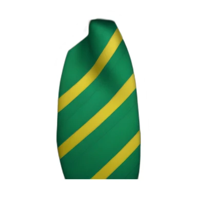 Green tie with grey and yellow lines sticker