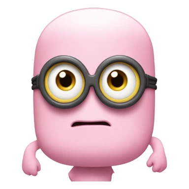 baby pink  Despicable 4 character mega minion sticker