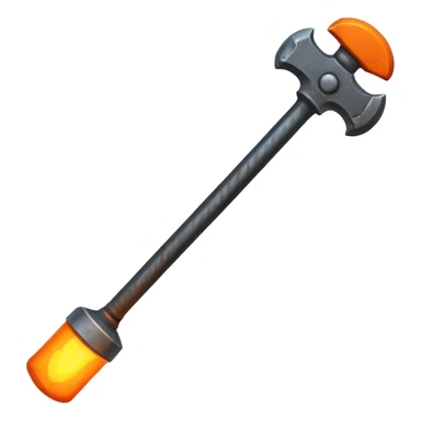 hot metal rod, iron, blacksmith sticker