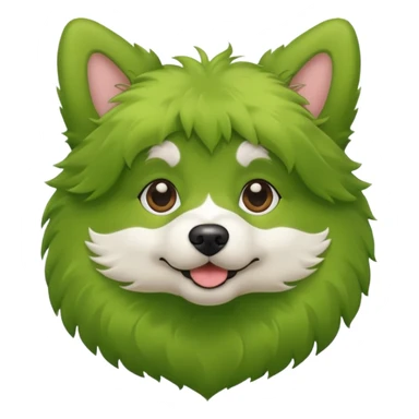 make the dogs fur green sticker