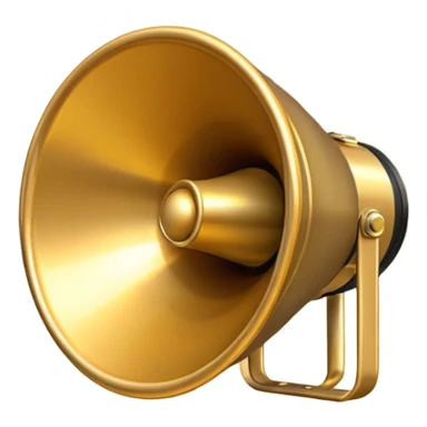 create a emoji of loudspeaker in gold color which based on this->📢 sticker