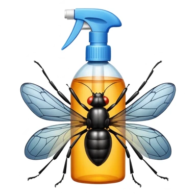 realistic bug killing spray sticker