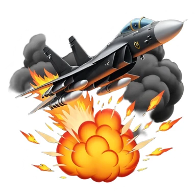 Fighter jets dropping bombs sticker