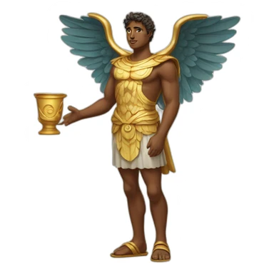 Hermes mythologic god with sandals wings sticker