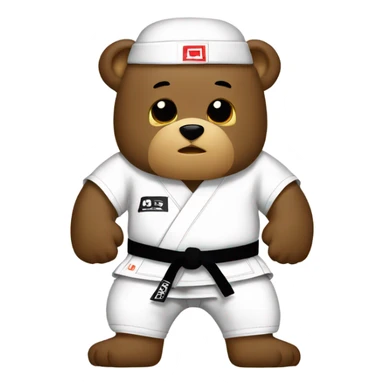 Bear jiu jitsu belt sticker