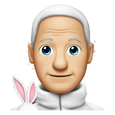 Olaf Scholz wearing a bunny costum  sticker