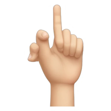 Hand with ring finger touching the thumb sticker